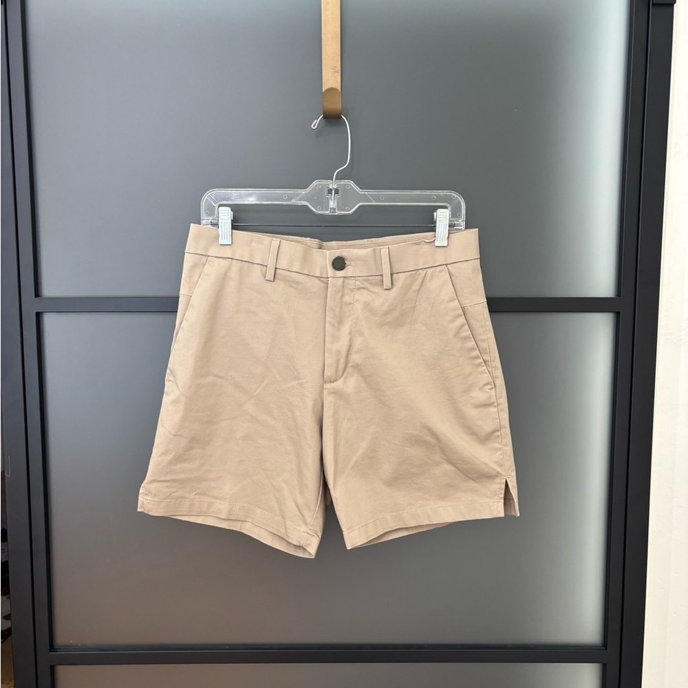 Banana Republic Beige Flat Front Aiden Shorts